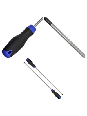 2‑Pack Extra‑Long 500mm Phillips Screwdriver – Chrome Vanadium