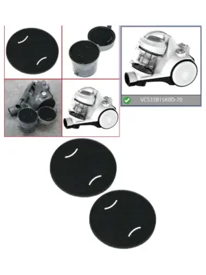 2-Pack Foam Filter for Bush VCS35B15K0D-70 Cylinder Vacuum