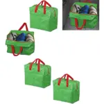 2-Pack Green 50L Car Trunk Organizer Bags - Large Travel Storage