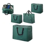 2-Pack Green 75L Zippered Car Trunk Organizer for Travel Storage