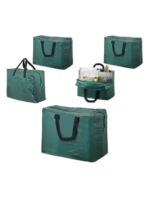 2-Pack Green Zip Art Storage Bags – 75L for Painting & Drawing