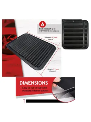 2 Pack Heavy Duty Non Stick Oven Liner Mat - Protect Pans & Dishes