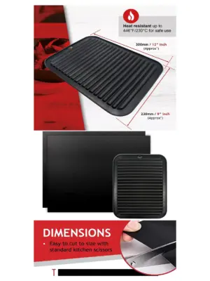2-Pack Heavy-Duty Non-Stick Oven Liner Mats – Reusable Trivet for Pans