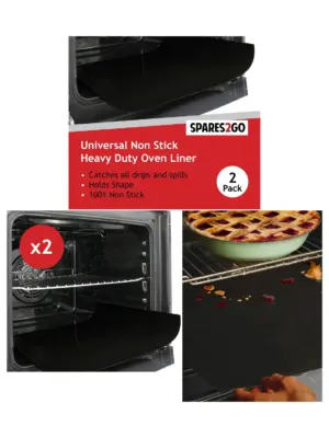 2-Pack Heavy-Duty Teflon Oven Liner Mats Reusable, Non-Stick, Washable