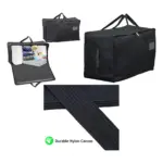 2-Pack Large Black Canvas Baby Diaper Changing Bag – 100L Storage