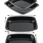 2-Pack Large Non-Stick Enamel Oven Roasting Trays - Deep Baking Sheets