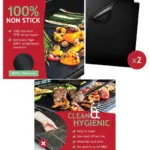 2‑Pack Large Non‑Stick Teflon BBQ Grill Liner for Gas Grills