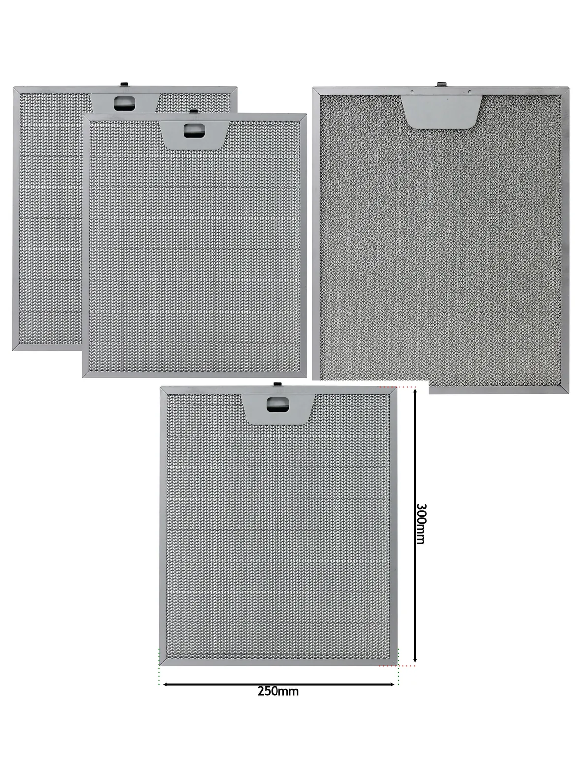 2‑Pack Mesh Grease Filters 250x300mm for AEG/Electrolux/Zanussi Hood