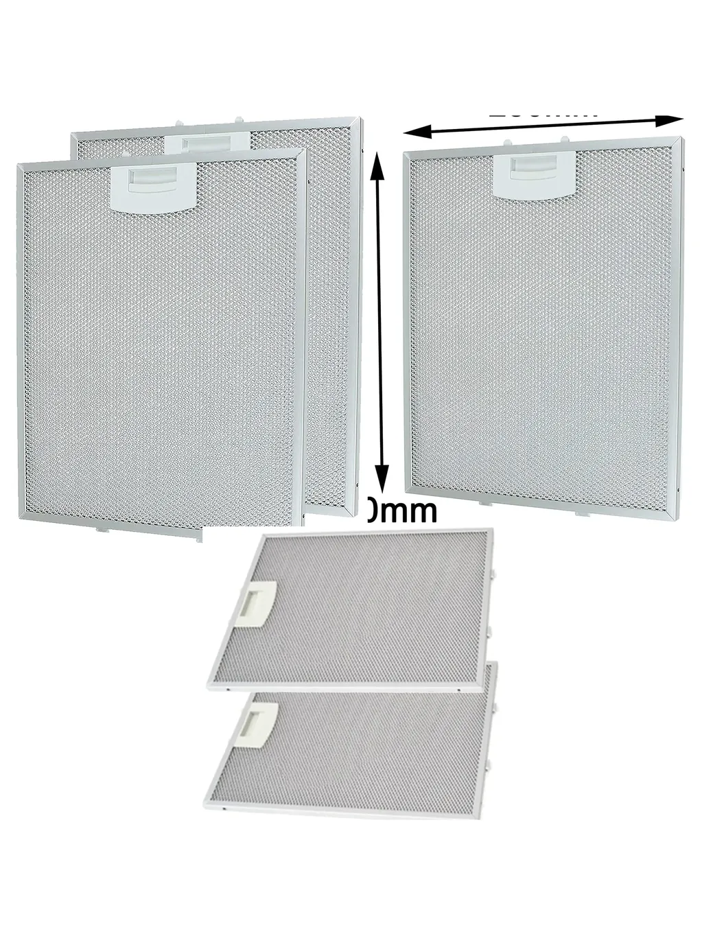 2‑Pack Metal Mesh Vent Filter for Bosch Kitchen Hood – 250×310 mm
