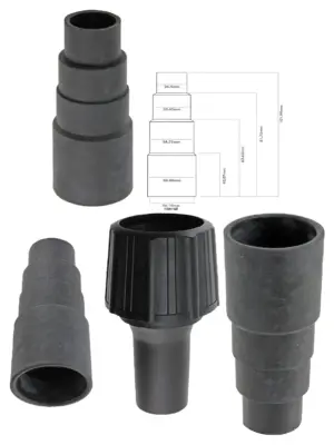 2‑Pack Multi‑Size Dust Extractor Adapter Set for Milwaukee Drills – 26‑38mm Reducer Kit