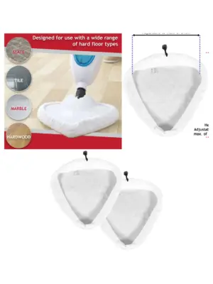 2-Pack Reusable Microfiber Steam Mop Cleaning Pads – Universal Fit
