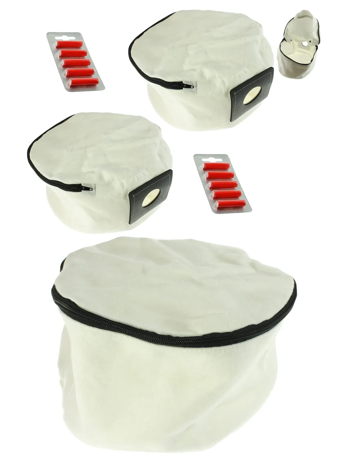 2-Pack Reusable Zip Cloth Bags for Henry/Hetty Vacuum + Fresheners