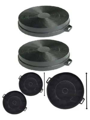2 Pack Round Carbon Charcoal Filter for BAUMATIC S1 Kitchen Hood