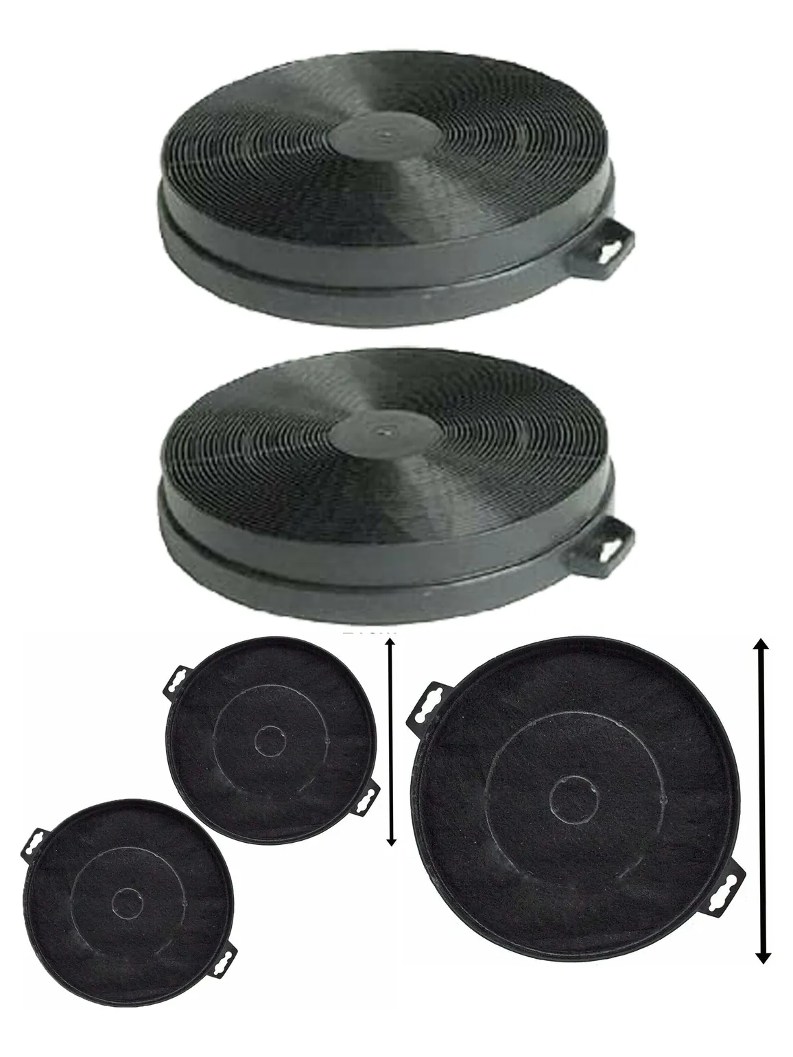 2 Pack Round Carbon Charcoal Filter for BAUMATIC S1 Kitchen Hood