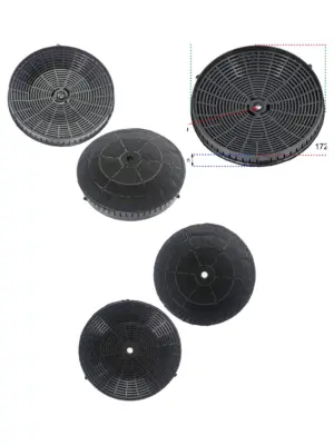2-Pack Round Carbon Filter for Hotpoint HXQVC8ATK Kitchen Hood
