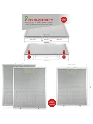 2-Pack Silver Grease Mesh Filter for Howden Lamona Hood 320×260mm