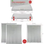 2‑Pack Silver Grease Mesh Filter for LOGIK Range Hood, 320×260 mm