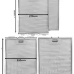 2 Pack Silver Metal Mesh Hood Filter 318x258mm for Cooker Hoods