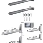 2 Pack Silver Wall‑Mount Brackets for Hotpoint Microwaves