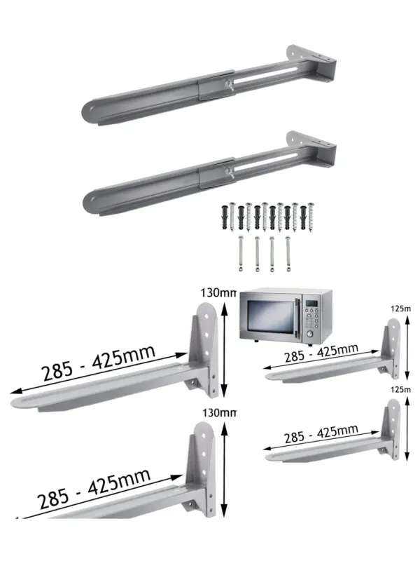 2 Pack Silver Wall‑Mount Brackets for Hotpoint Microwaves