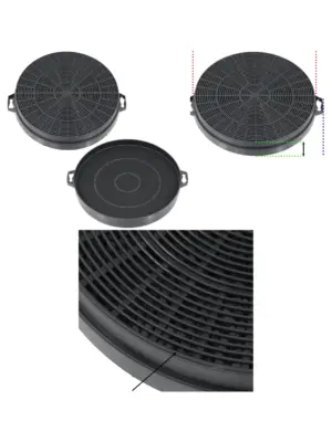 2‑Pack Smeg Cooker Hood Charcoal Carbon Air Filter – CHF210 Model