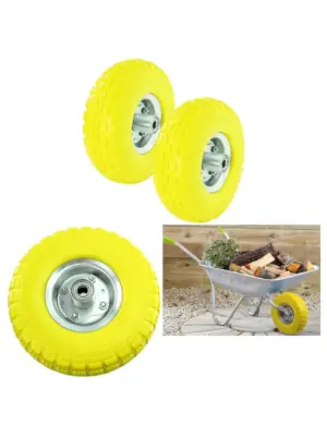 2 Pack Solid Tubeless Wheelbarrow Tires – Puncture‑Resistant Spare