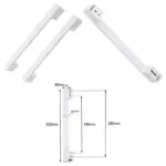 2‑Pack White Adjustable Bar Handles for Chest Freezers & Commercial Fridges – 320 mm
