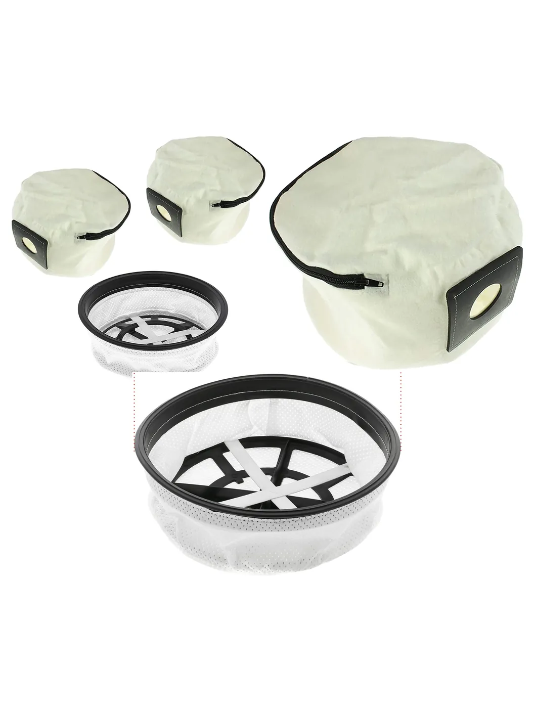 2 Reusable Zip Cloth Dust Bags + 11 Filters for Henry Hetty 160 Vacuum
