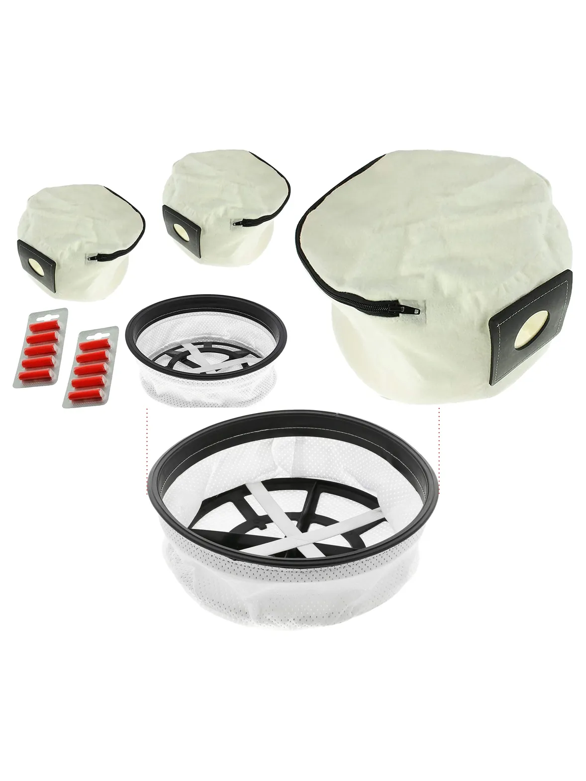 2 Reusable Zip Dust Bags + 11 Filters for Henry Hetty 160 Cordless