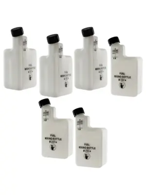 2-Stroke Fuel Mixer Bottles 1L 25:1, 40:1 & 50:1 for Mowers/Chainsaws