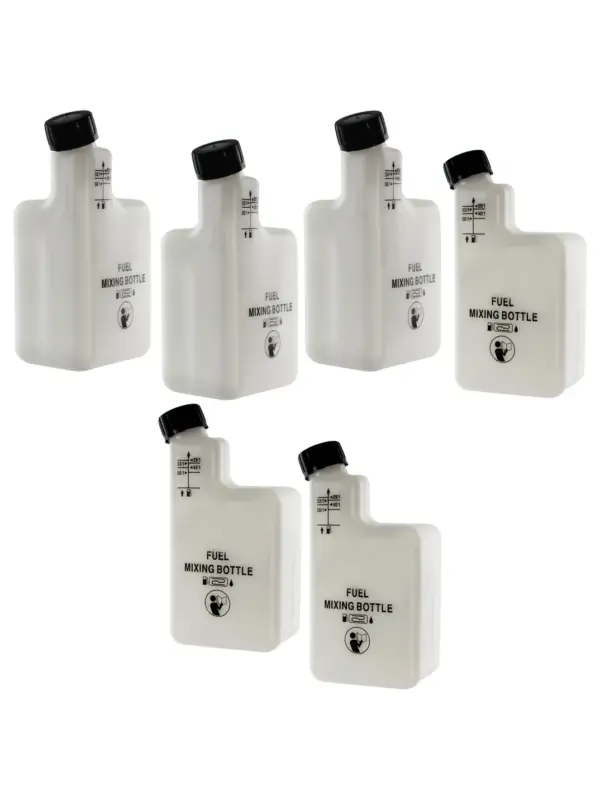 2-Stroke Fuel Mixer Bottles 1L 25:1, 40:1 & 50:1 for Mowers/Chainsaws