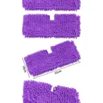 2 Universal Coral Purple Microfiber Pads for Steam Mops - 32x19 cm
