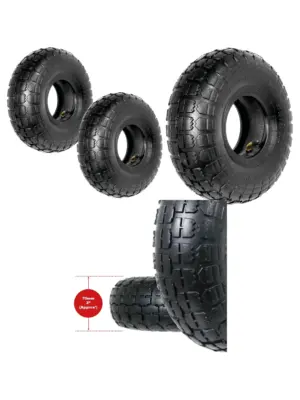 2 x 4" Wheelbarrow Tire & Inner Tube – 4.10‑4/3.50‑4, 30 psi