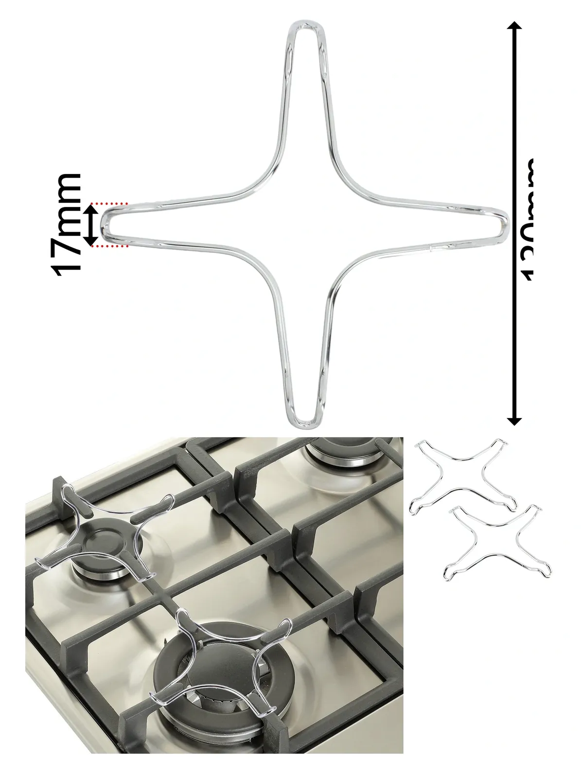 2 x Small 130mm Gas Hob Trivet – Pan Support Stand for Moka Pots