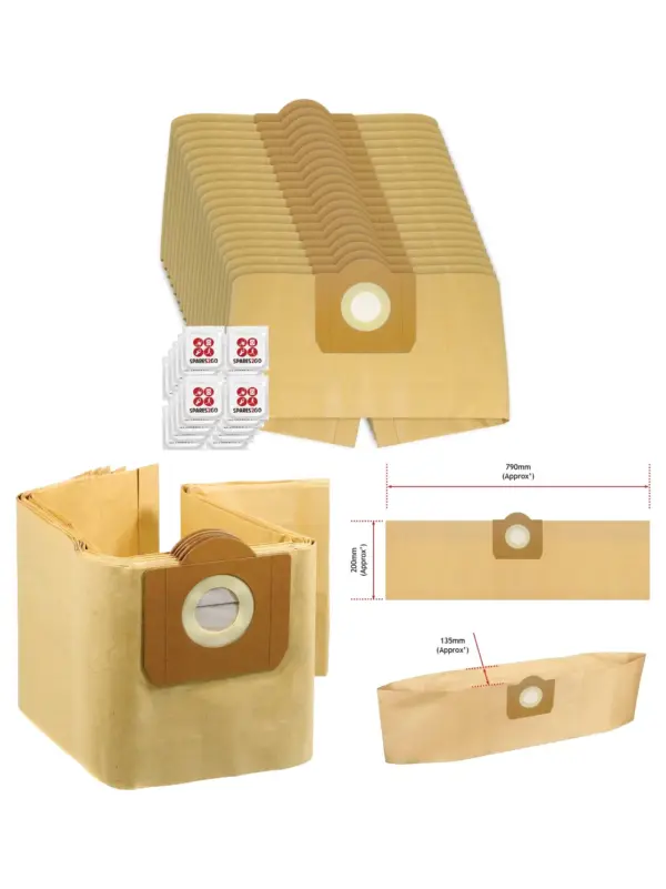 20 Pack Earlex Vacuum Dust Bags for Wet/Dry Combo and Freshener Tabs