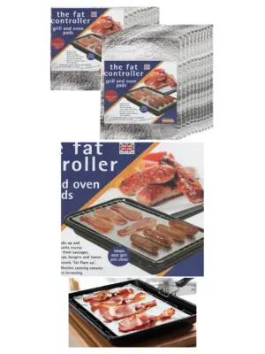 20 Pack Grill & Oven Fat‑Control Grease‑Absorbing Tray Liners