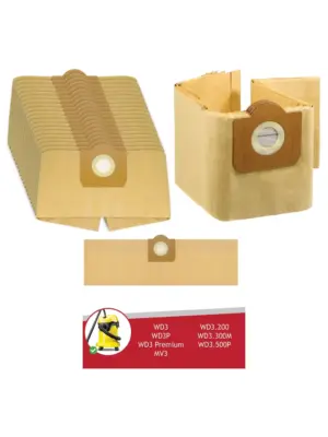 20-Pack Karcher WD3/MV3 Wet‑Dry Vacuum Cleaner Replacement Dust Bags