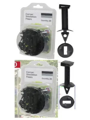 20-Pack PVC Corner Clips for Greenhouse Insulation & Bubble Wrap