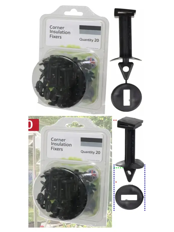 20-Pack PVC Corner Clips for Greenhouse Insulation & Bubble Wrap