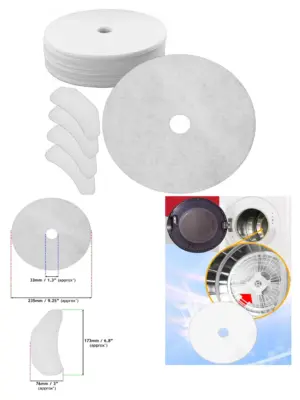 20-Piece ElectriQ Dryer Filter Kit - Exhaust & Intake Cloth Filters