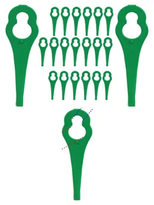 20 Plastic Blades for Homebase Sovereign ST05 14.4V Cordless Strimmer