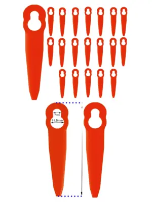 20 Plastic Replacement Blades for STIHL FSA 45 Cordless Grass Trimmer