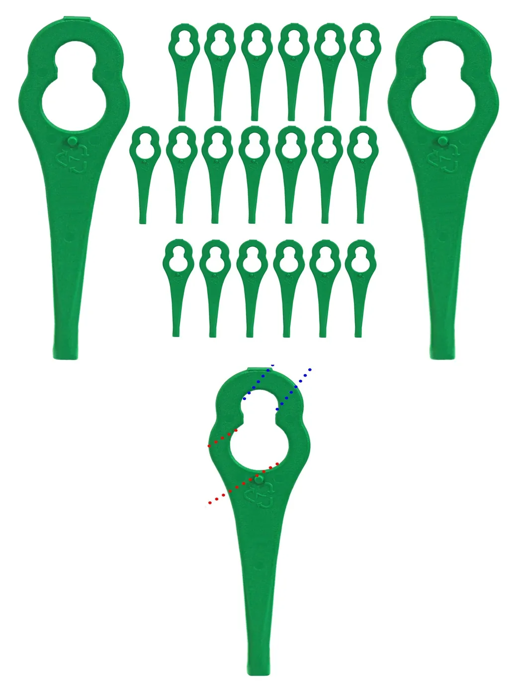 20 Plastic Trimmer Blades for GTech ST01, ST02 & ST20