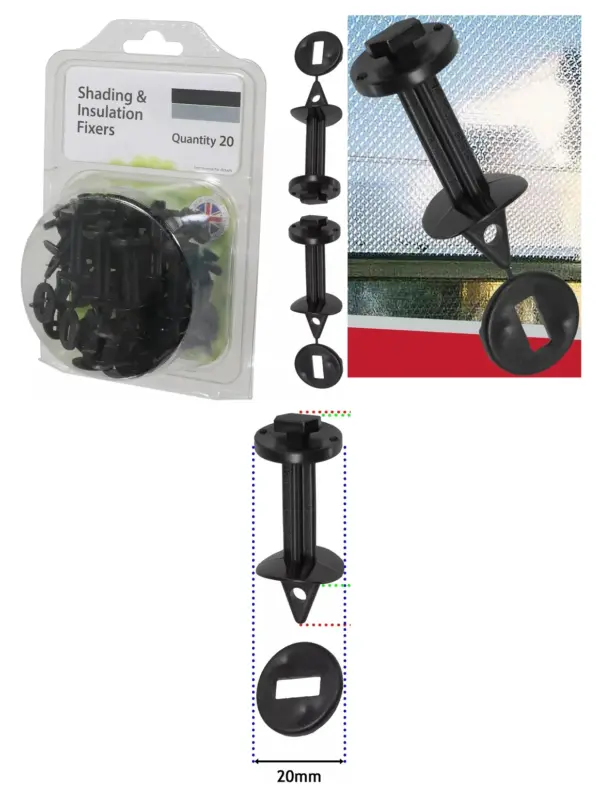 20 PVC Clips for Greenhouse Bubble Wrap Insulation & Shading