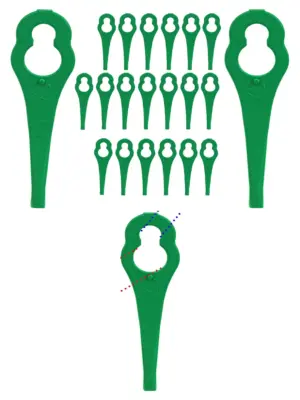 20 Replacement Blades for Qualcast Easi-Lite HoverSafe TrimLite Mowers