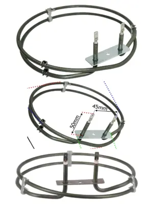 2000W Dual Turn Heating Element for Burco Fan Oven