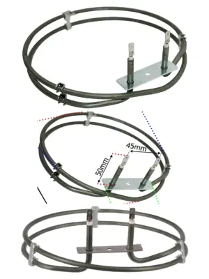 2000W Dual-Turn Heating Element for Waterline Essentials Fan Oven