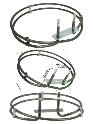 2000W Dual‑Turn Heating Element Replacement for New World Fan Oven