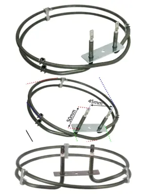 2000W Dual Turn Heating Element Replacement for Prestige Fan Oven