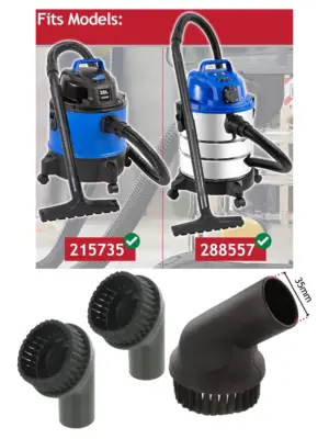 20L Wet/Dry Vacuum Dusting Brush – 35mm Wickes Compatible, Pack of 2